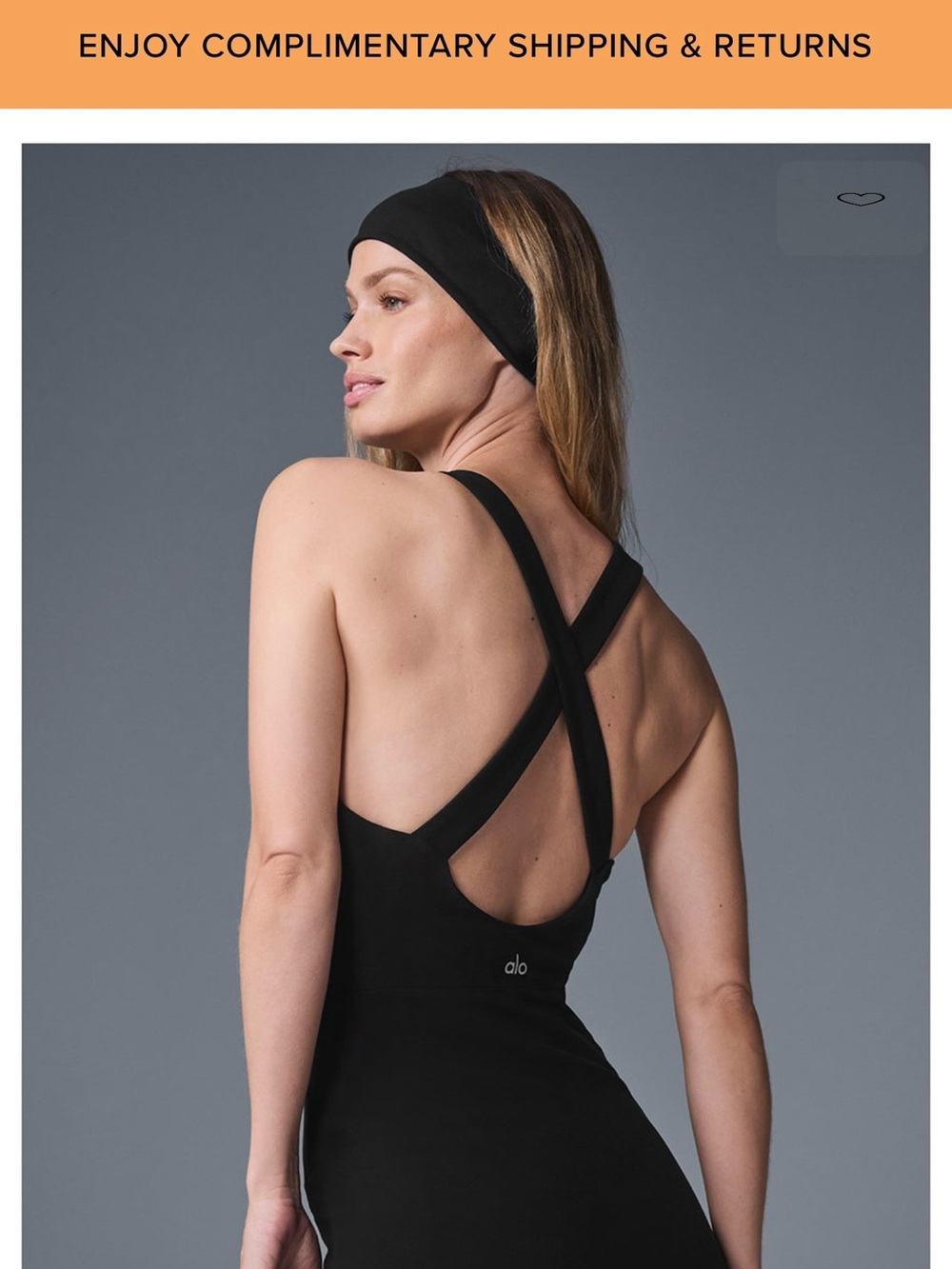 ALO Yoga Black Crisscross-Back Active Dress